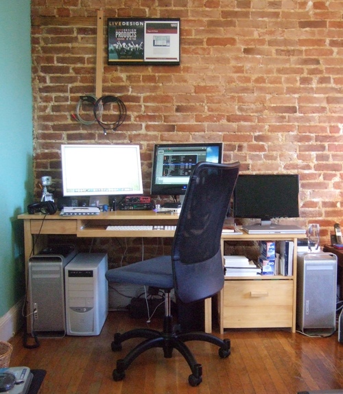 picture of my desk in the early days